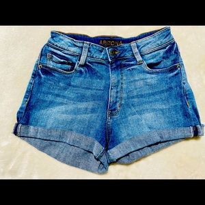 Arizona jeans co shortie shorts blue denim size 5